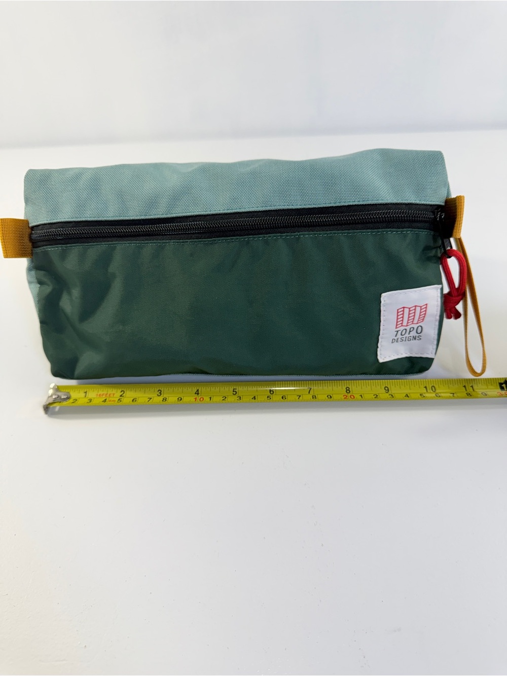 Topo Designs Green Two-Tone Triangular Essentials Pouch Dopp Kit - Picture 8 of 11